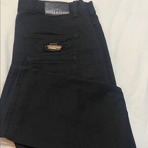 "MG" Men's Black Distressed Jeans